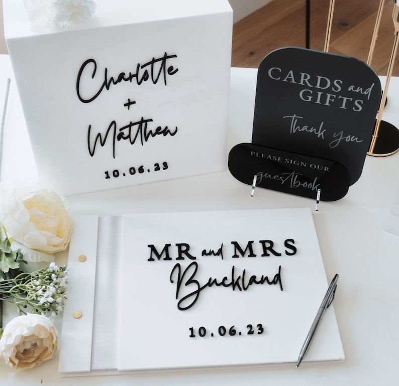 Wedding Card Box - Caixa de Cartão Branca para Casamento,