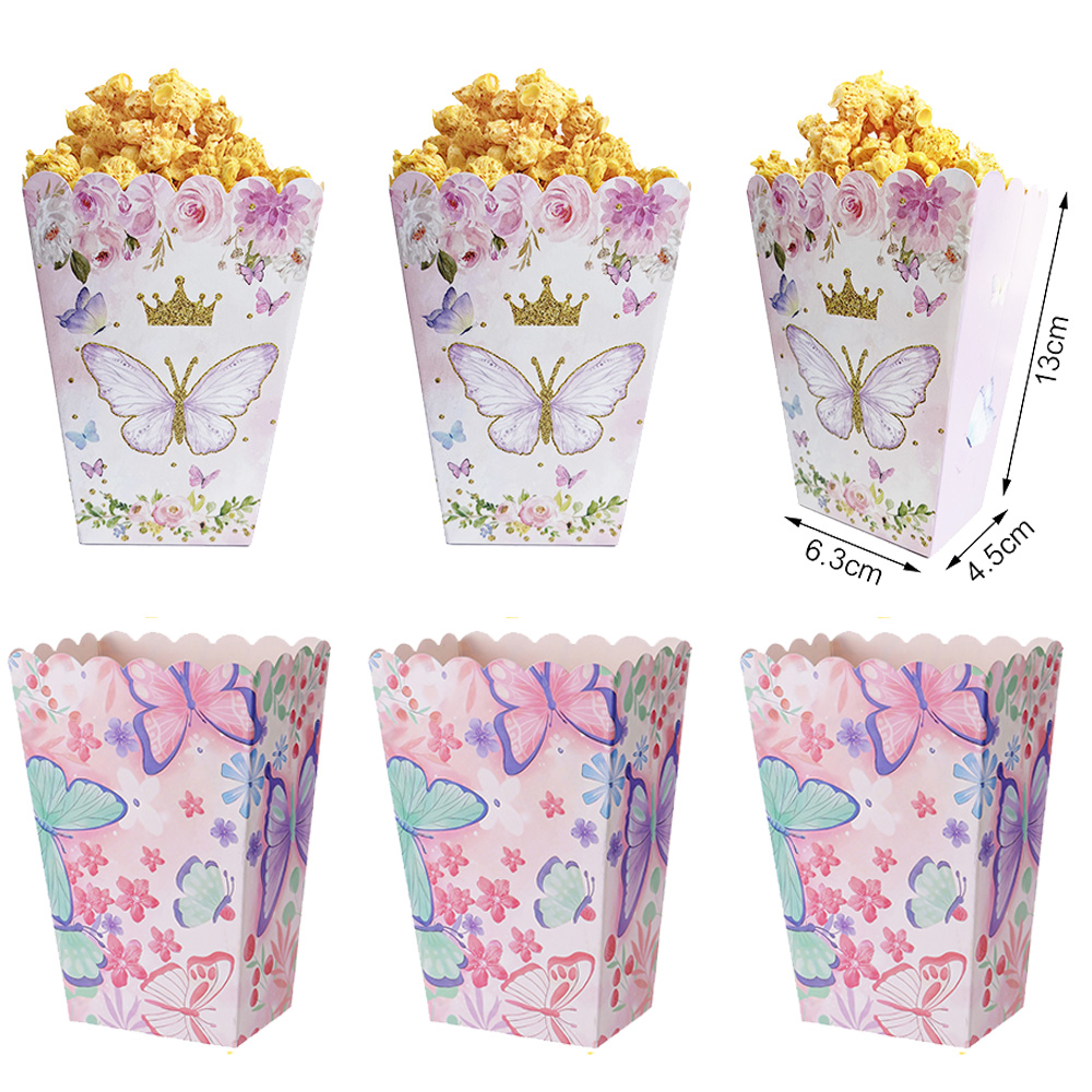 Wedding Supply.Box - 6/12/24/30 pçs borboleta pipoca caixa lanche