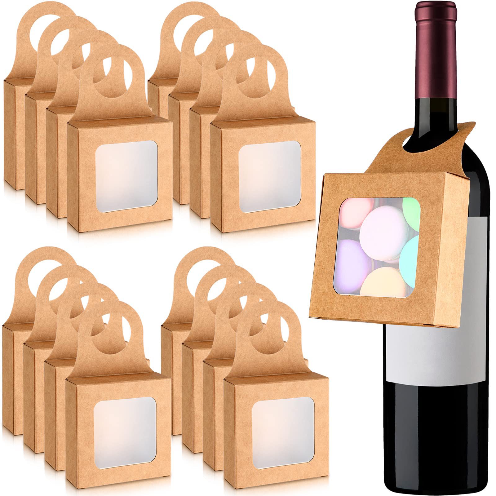 Wedding Card Box - 20 pçs papel kraft vinho tinto