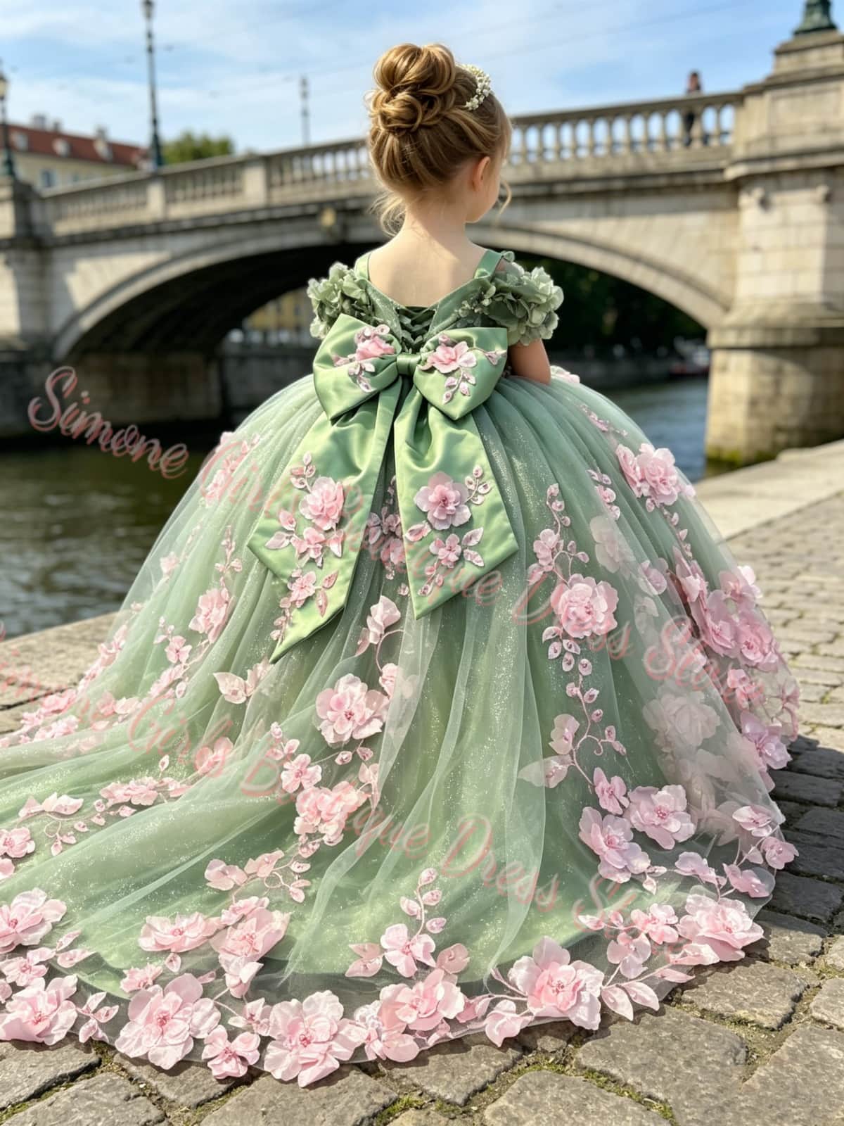 Vestido Floral de Luxo para Me - Bridal Sash Ribbon avaliação e preço