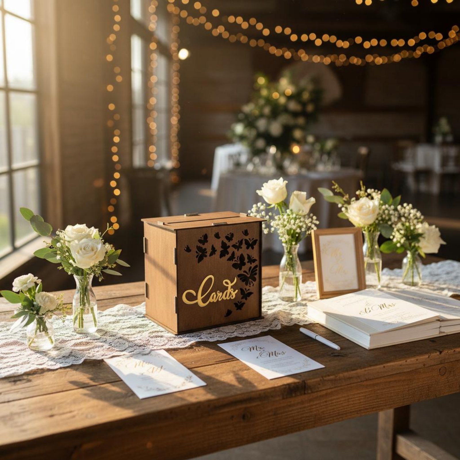 Caixa de Cartões para Casament - Wedding Card Box avaliação e preço