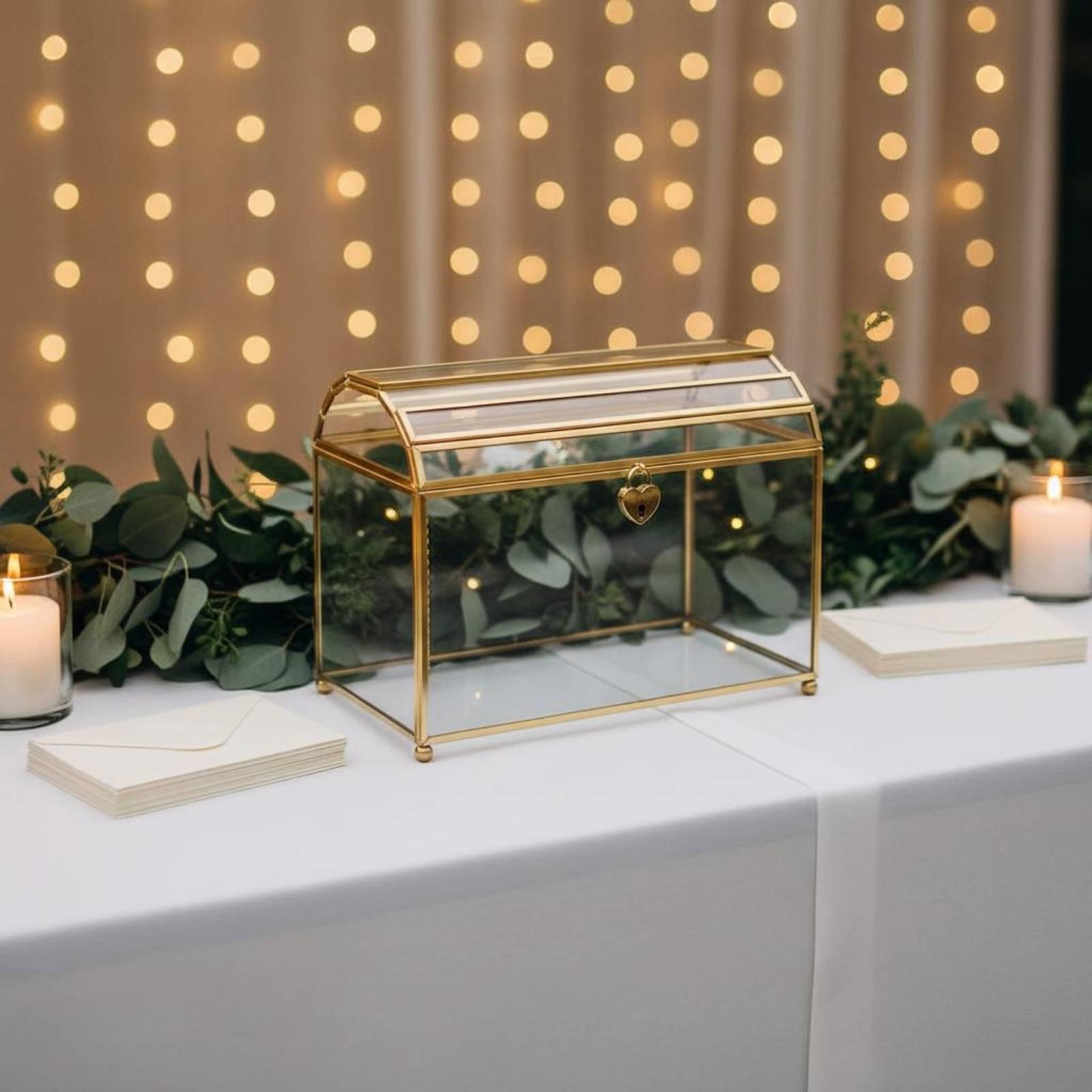 Elegante Caixa de Vidro para C - Wedding Card Box avaliação e preço