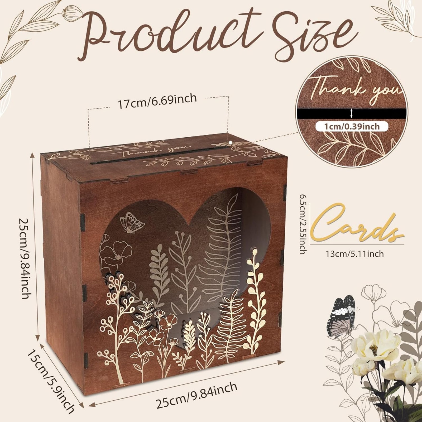 Caixa de Cartões de Casamento  - Wedding Card Box avaliação e preço